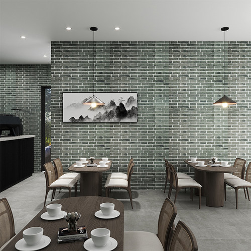 砖纹墙贴商铺饭店自粘墙纸防水防潮装修美化立体贴纸腰线装饰壁纸