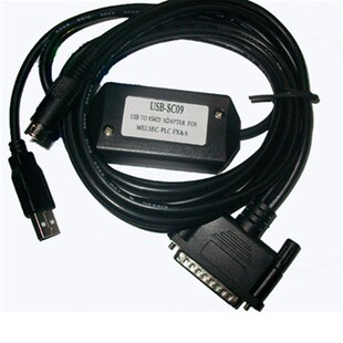 适用于三菱FX1N/FX2N/FX1S/FX3U PLC编程电缆数据线USB-SC09