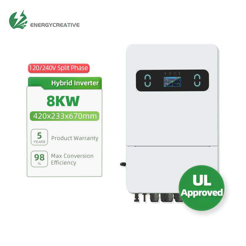 8kW美标裂相混合太阳能逆变器WIFI控制太阳能供电系统