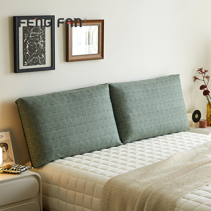 2024丰范新款床头软包双人羽毛绒大靠垫沙发靠包无床头改造大靠枕,居家布艺,床头靠垫,淘宝优惠券,粉丝福利购,淘宝优惠卷