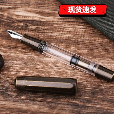 MOONMAN T1 末匠T1 手工树脂活塞吸墨大容量钢笔明尖铝合金杆学生