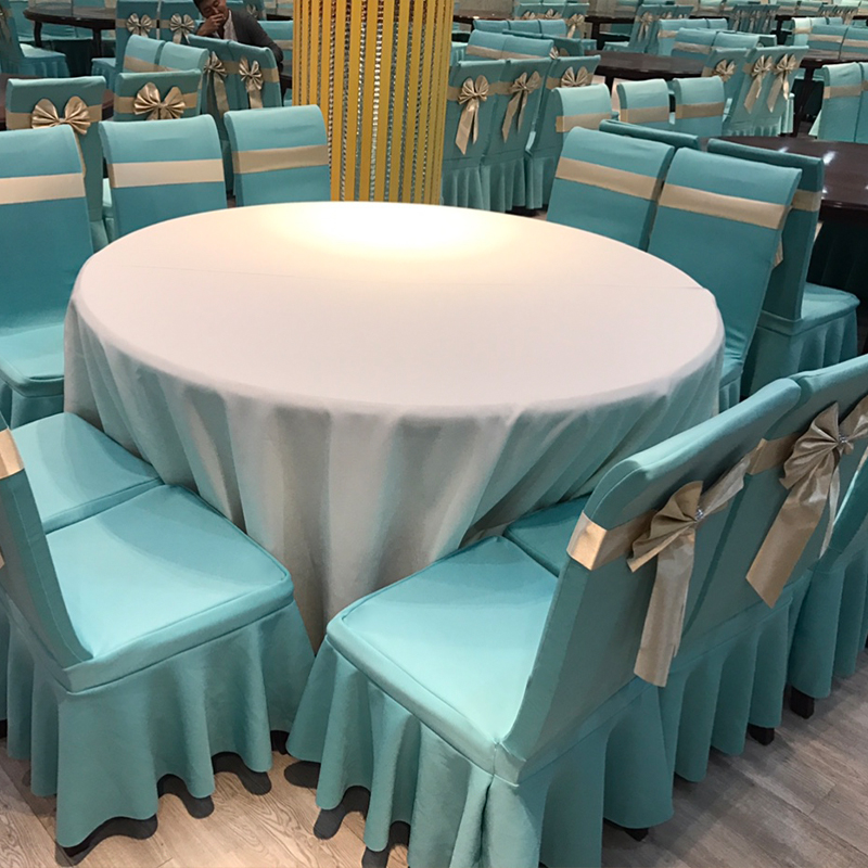 高档酒店椅子套弹力饭店椅套定做加厚空气层婚庆一体宴会椅套定制