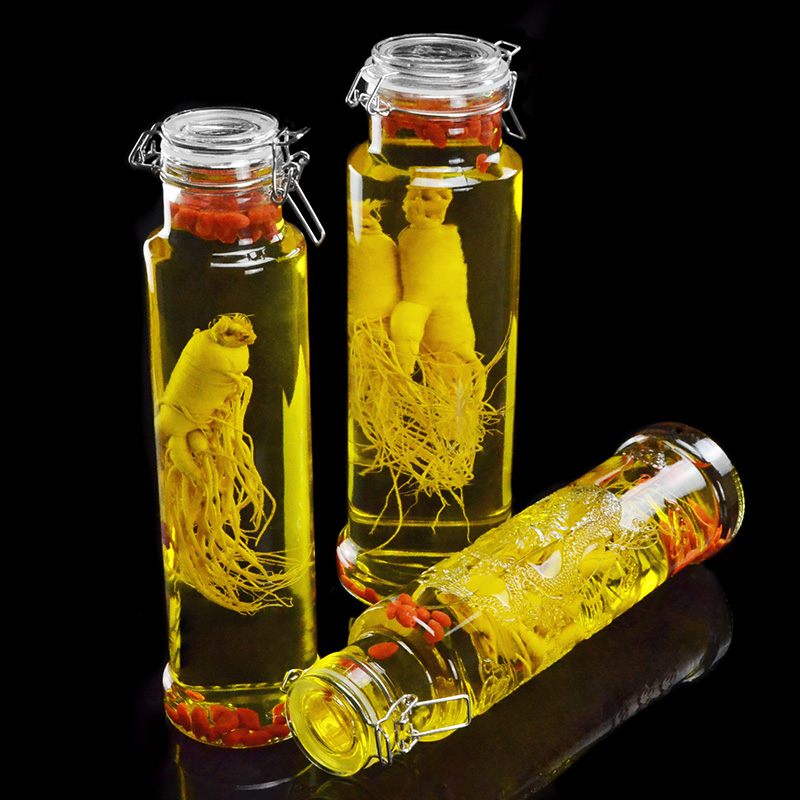 泡酒玻璃瓶家用密封泡酒罐小口人参专用自酿酒瓶3斤空瓶药酒坛子