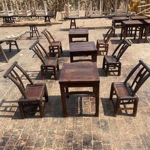 60年代怀旧老物件市井地摊方凳火锅中式换鞋定制实木 椅子一把70