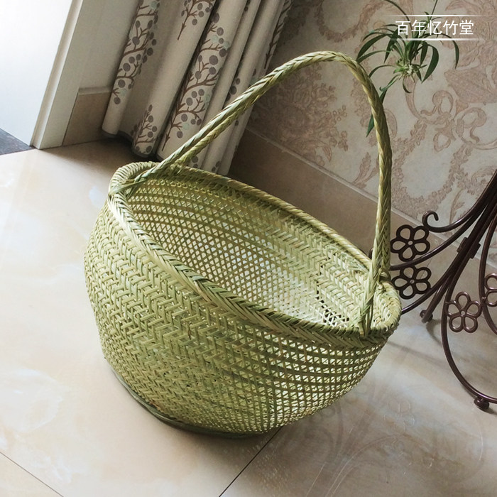 小号鸡蛋篮菜蓝子竹蓝竹编竹篮手提篮装饰清新采摘竹篮子,收纳整理,购物篮,淘宝优惠券,粉丝福利购,淘宝优惠卷
