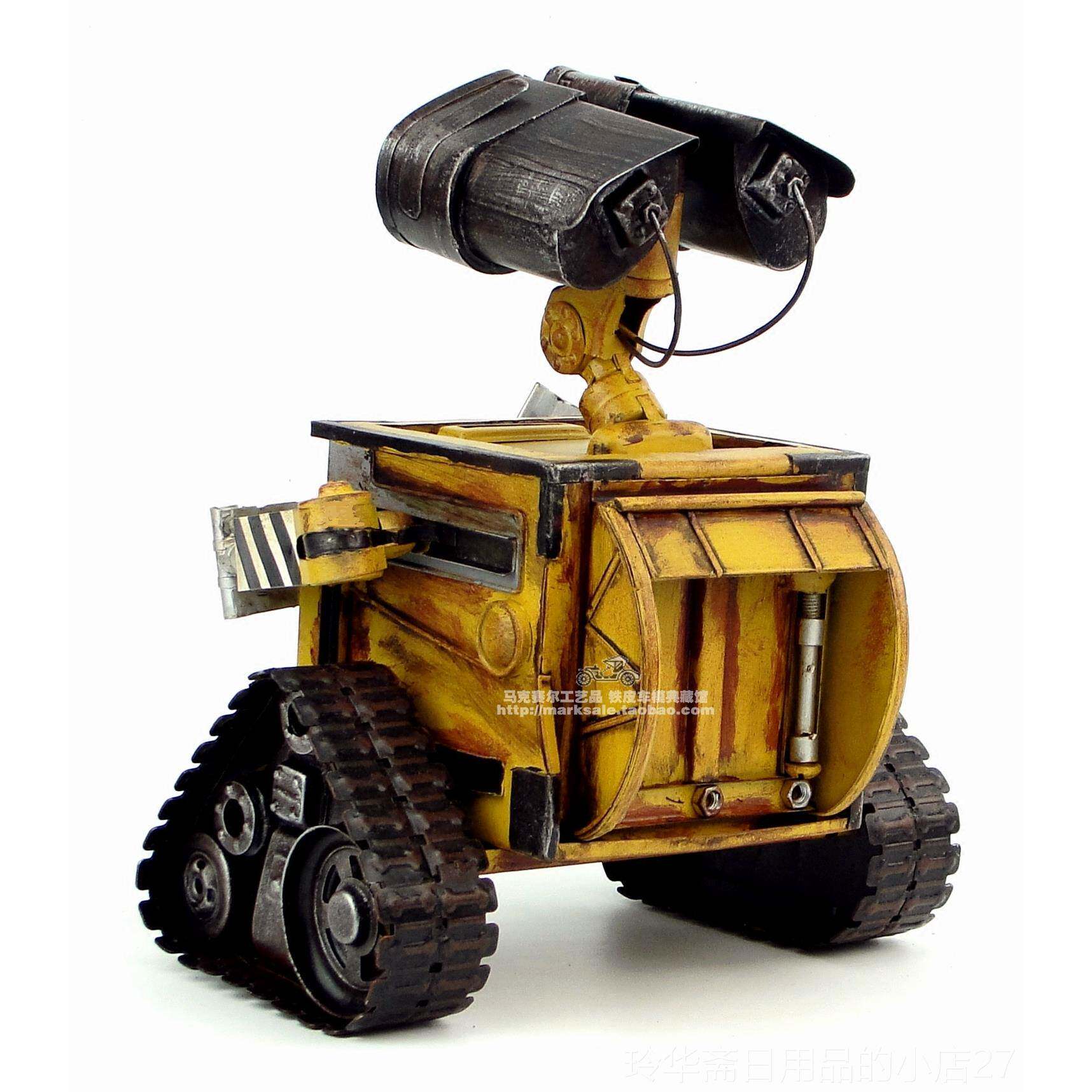 高档WALLE机器人瓦力复古铁艺模装饰钱摆设型-铁皮创意工艺品储罐