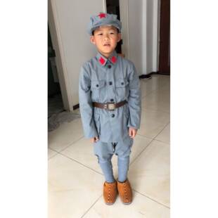 高档六一儿童红军演服八路军衣出服新期四军成人红军时装服合唱表