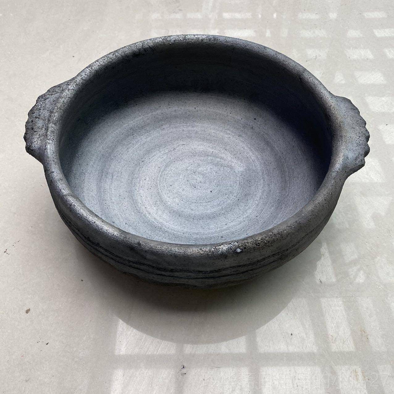 高档贵州安顺平底砂锅工土砂锅粗纯砂底砂锅沙锅火锅鸳鸯砂圆锅包