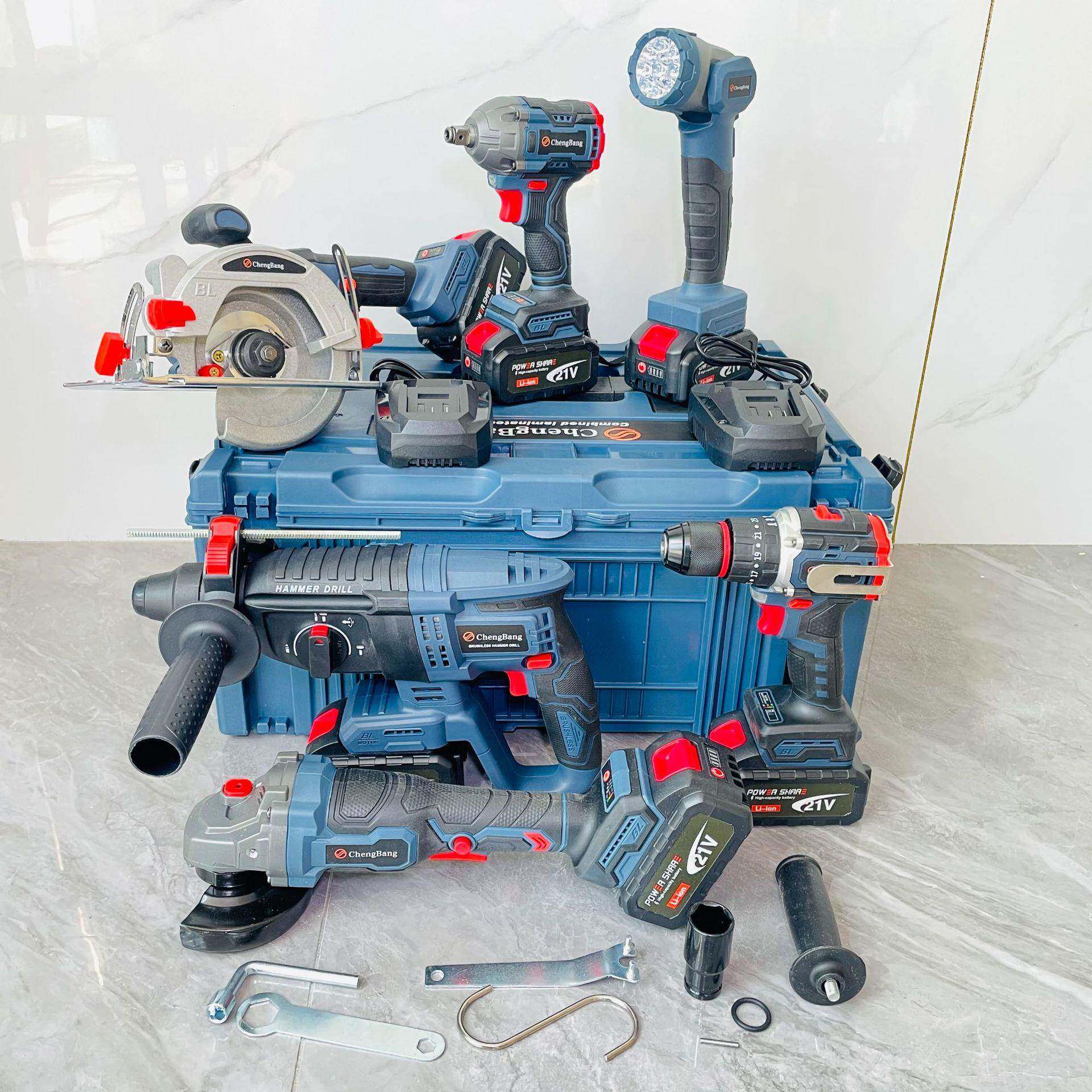 (下单编号270)外贸出色系列 锂电无刷工具6件套装电动工具B