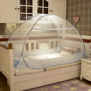 学生蚊帐蒙古包宿舍上下床免安装 2米床三门80 蚊帐0.91.0长1.9