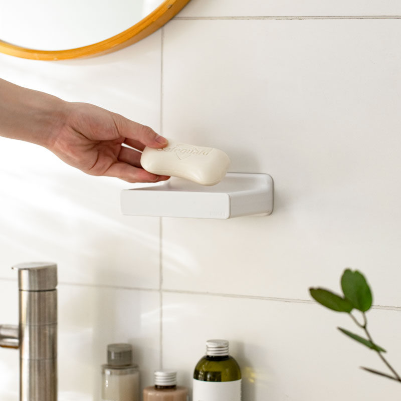 肥皂盒壁挂式2022新款上墙自粘式墙面肥宅沥水墙上挂放香皂的架子
