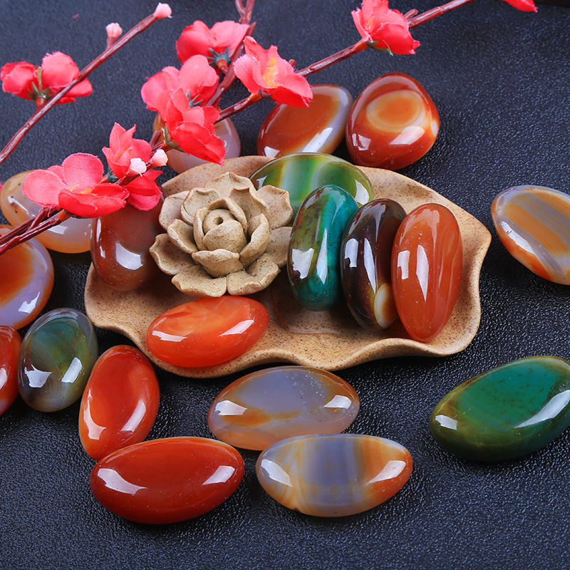 南京雨花石原石天然石头月牙玛瑙鹅卵石多肉铺面鱼缸盆栽彩色石子