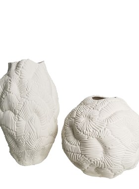 现代创意拼贴瓶珊瑚球陶瓷花器样板间售楼处酒店大堂桌面装饰摆设