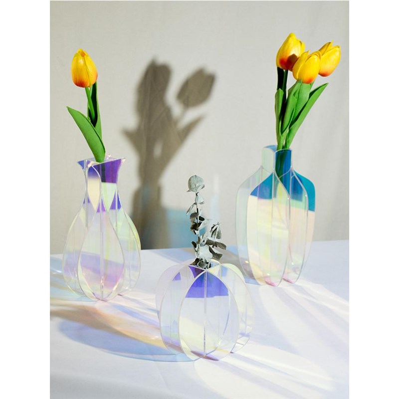 硅胶花瓶无痕粘h贴墙贴水养墙上创意水培植物挂可贴玻璃墙壁花盆