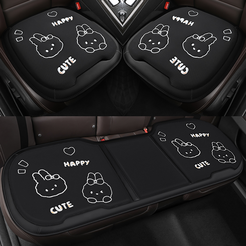 卡通汽车坐垫单片夏季透气冰丝增高无靠背三件套四季通用后排座垫