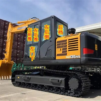 加腾100NS 135NS挖掘机玻璃前档风门上推拉窗门后侧后档右臂玻璃