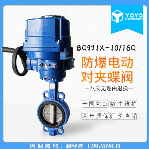 D971X-16 防爆电动蝶阀 电动防爆阀 DN50 DN65 DN80 DN100-DN300
