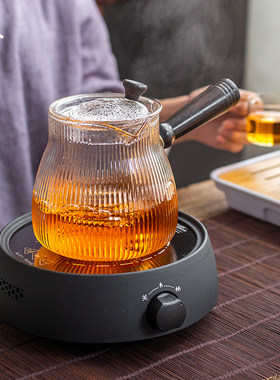 臻品堂 玻璃蒸煮茶壶电陶炉煮茶炉煮茶壶家用静音煮茶器煮茶套装