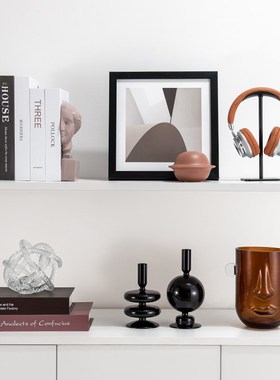 简约客厅电视柜装饰摆件壁龛酒柜展示柜陈设样板间书房高级感软装