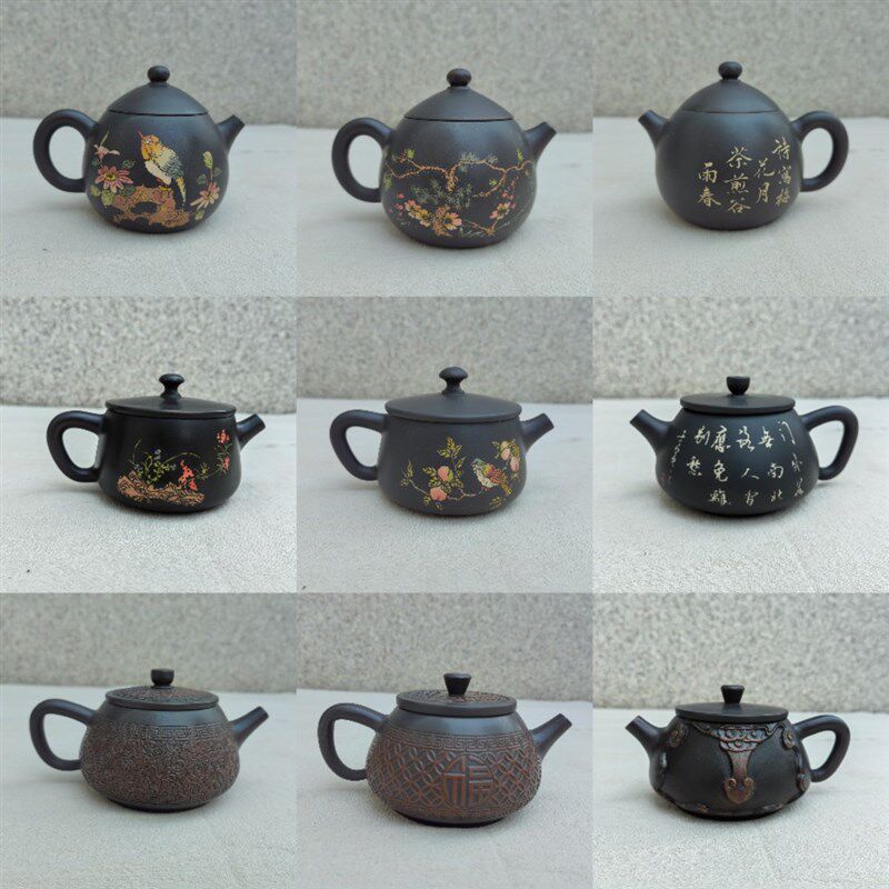 云南建水紫陶茶壶 纯手工 入门新手壶 黑陶壶 功夫茶具超高性价比