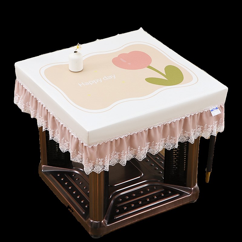 桌布防水防油餐桌罩正方形方桌台布简约麻将机桌布烤火桌子皮罩