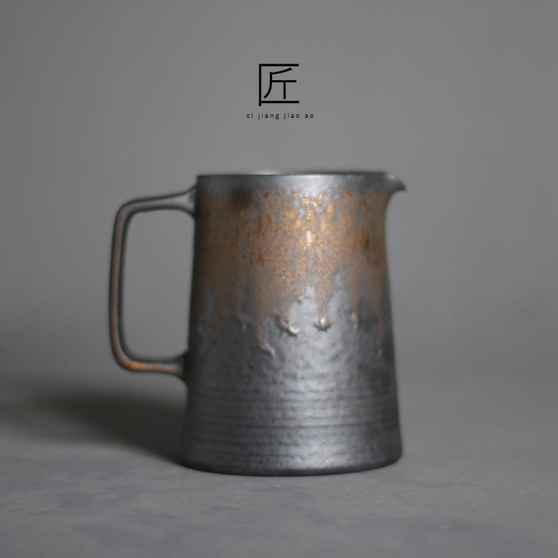 手冲鎏金咖啡壶滴漏式挂耳v60滤杯分享壶陶瓷过滤杯长嘴壶器具
