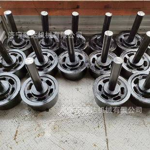 矿车轮对 运输用钢轨轮轨道主动轮从动轮实心加厚双边轮平板车轮