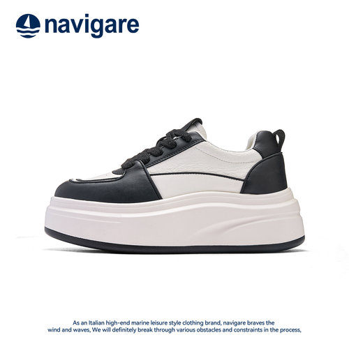 Navigare小帆船官方正品小白鞋女