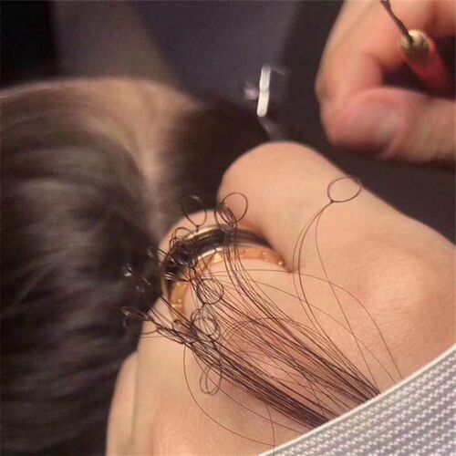 零感接发0感物理接发真发补发微触感隐形无痕日式接刘海补发际线