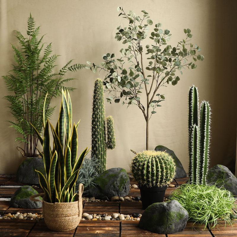 大型仿真植物盆栽造景假竹子室内绿植迎宾墙面装饰酒店橱窗景观树