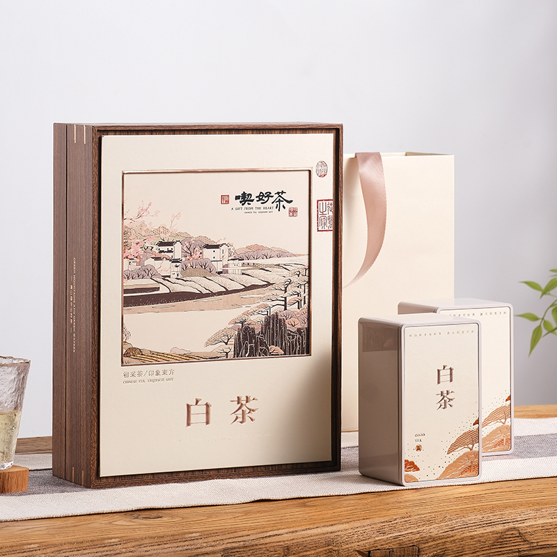白茶包装盒龙井茶叶罐礼盒装空盒碧螺春信阳毛尖绿茶叶空礼盒定制