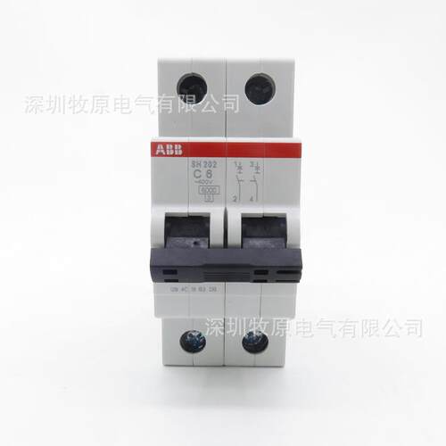 ABB微型断路器SH200 2P 6KA空气开关SH202-D2 2CDS212001R0021