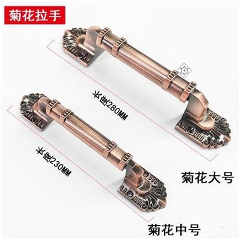 铝合金推拉房门把手移门铁门防盗大拉手古铜色通用型木门明装老式