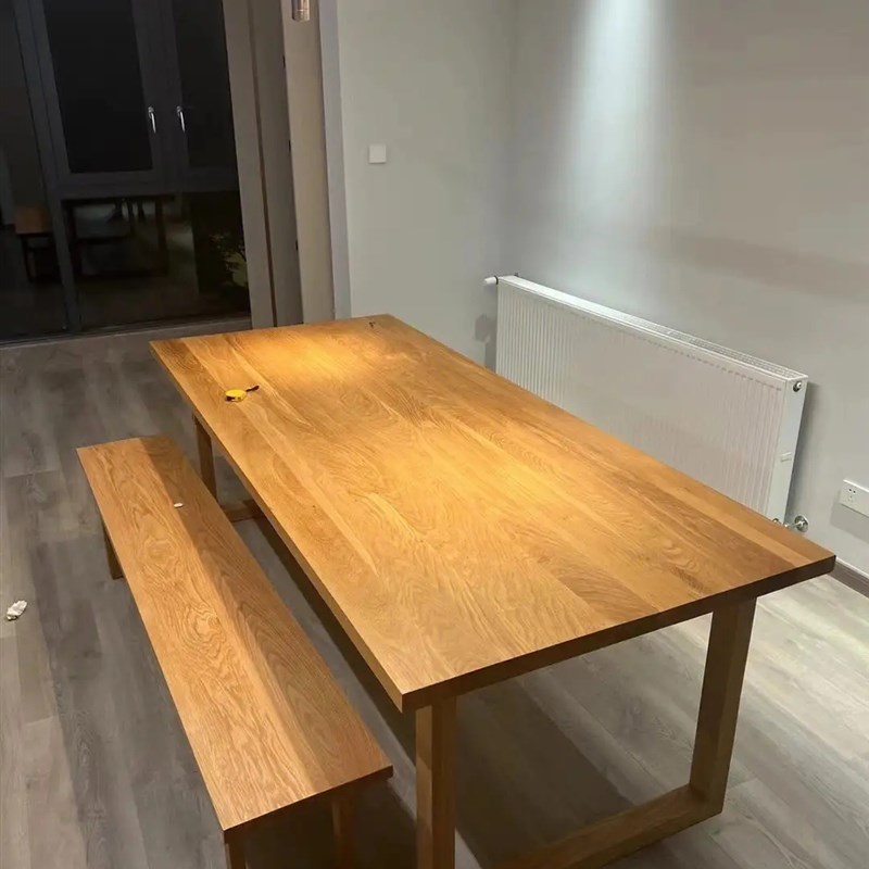 白橡木桌面板实木木材木料原木板材电视柜餐桌窗台板踏步板台面板