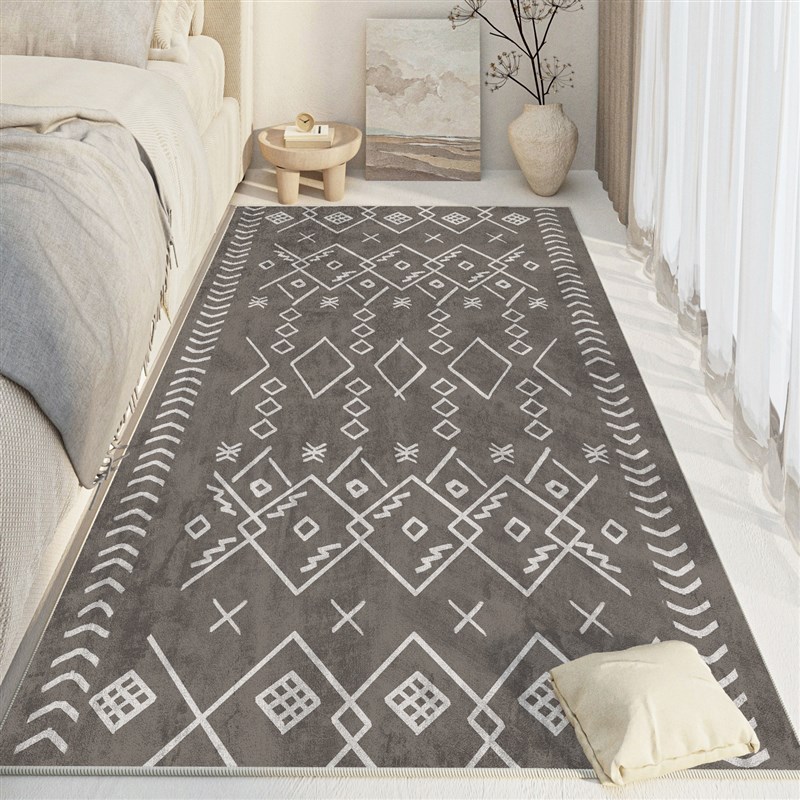 卧室床边地毯仿羊绒加厚床前毯长条免打理耐脏沙发茶几衣帽间地垫