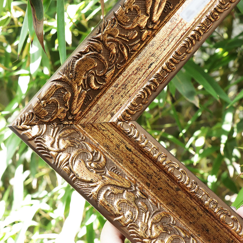 欧式奢华浮雕画框 油画框 镜框 复古金色 相框定制定做 装裱框