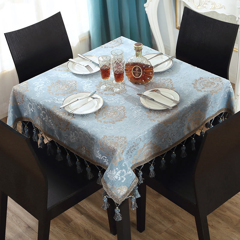 欧式餐桌布布艺正方形小方桌台布麻将桌布简约茶几桌布家用餐桌垫