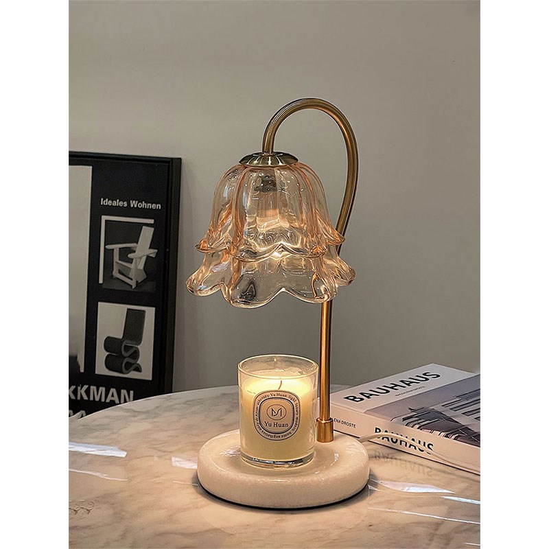 法式复古香薰融蜡灯创意铃兰卧室床头灯摆件可调光定时睡眠氛围灯