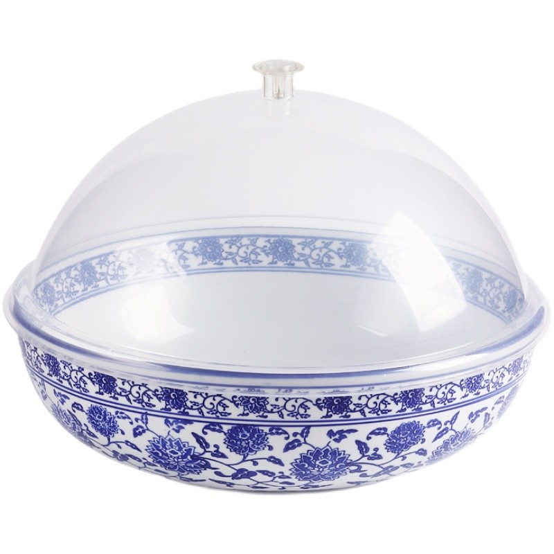 青花瓷大碗冒菜卤菜泡菜凉菜碗陶瓷商用带盖宽口深碗大号复古