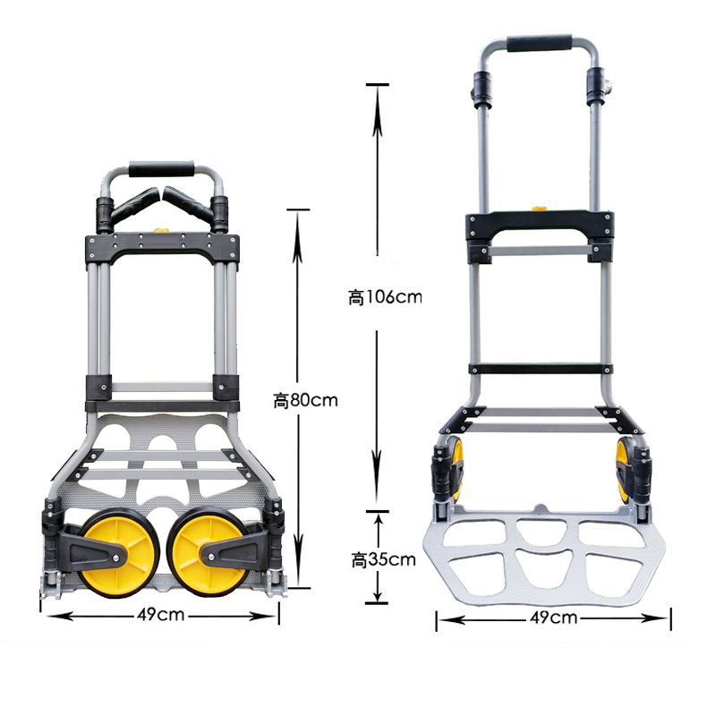 便携行李车拉货车搬运车载重王手推车家用买菜拖车折叠拉杆购物车