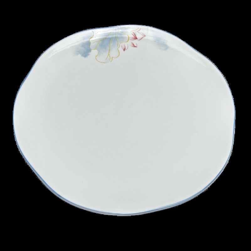 酒店家用陶瓷西餐点心菜盘子花边浅盘炒菜盘水果盘浅盘牛排盘商用