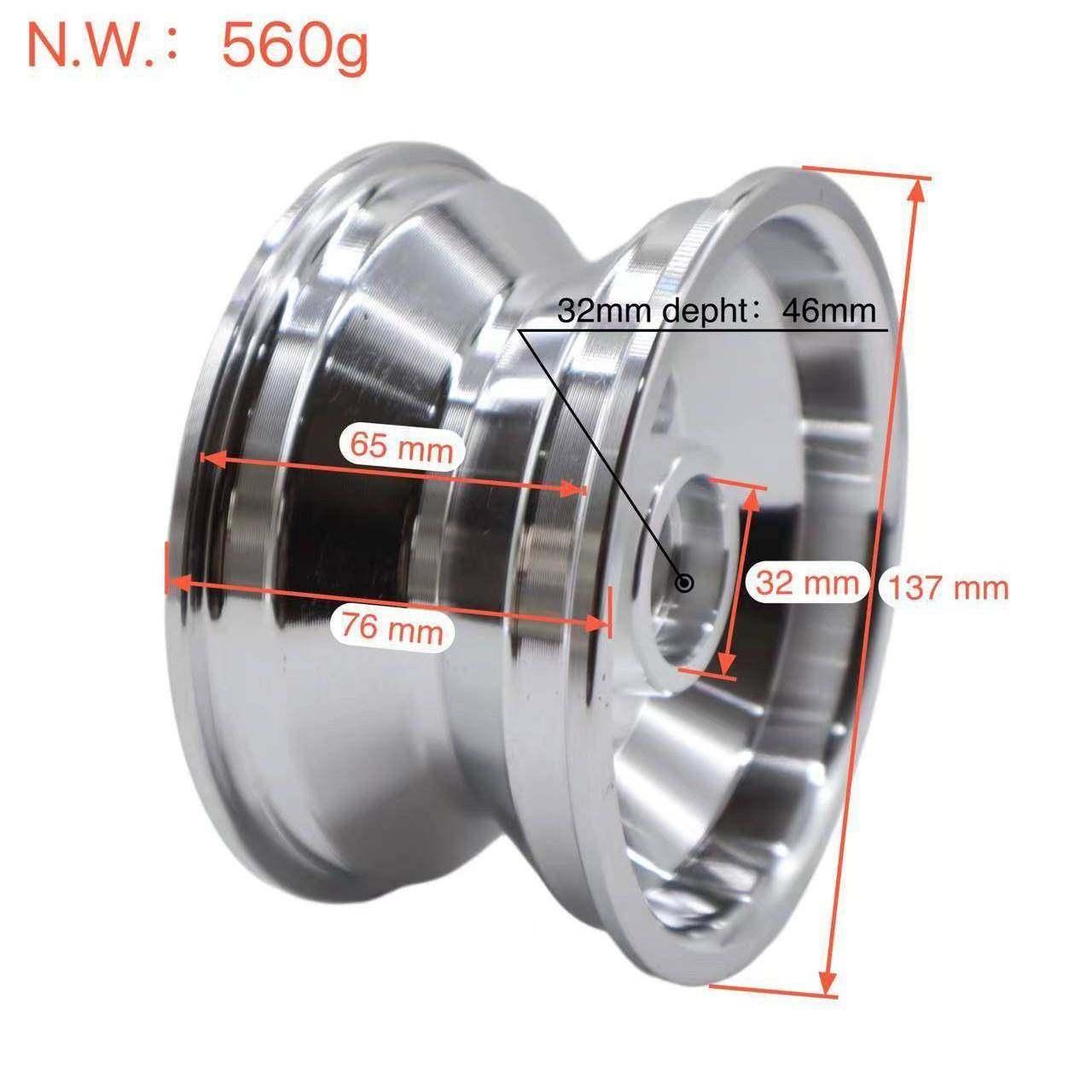 卡丁车5寸铝合金轮毂健腹轮轮胎铝圈10*3.60-5 80/60-5 轴承轮毂