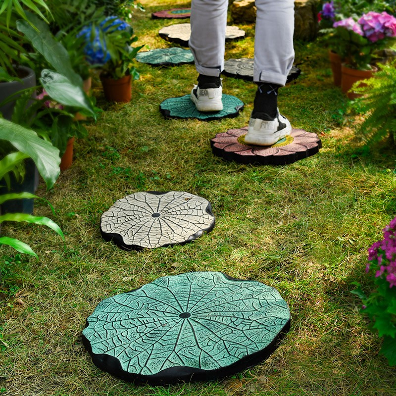 院子路径石花园垫脚石艺术铺路石草坪汀步石庭院踏脚石民宿地砖