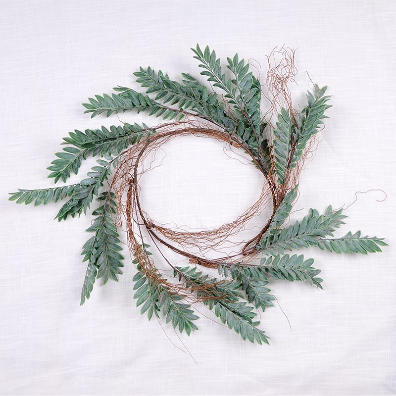 仿真藤条装饰藤蔓植物缠绕壁挂墙面墙壁假花塑料花束柳叶绿植挂壁