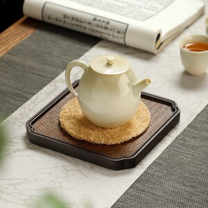家用重竹壶承竹制干泡台茶壶底座紫砂壶托呈竹编茶托盘壶茶承垫子