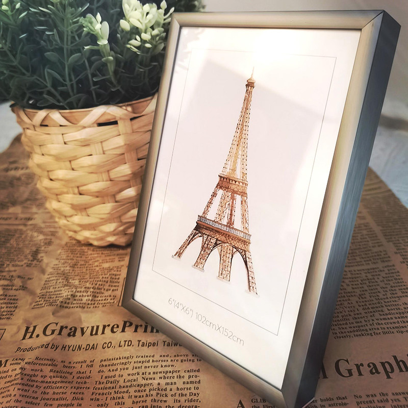 欧式立体金属相框摆台 A4A3证件框6寸7寸8寸10寸支架照片相架画框