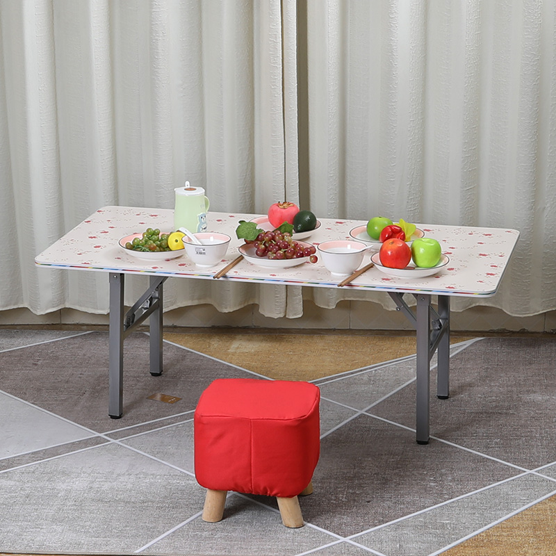 折叠矮桌子吃饭写字做作业客厅简易家用小型折叠桌长方形出租屋用