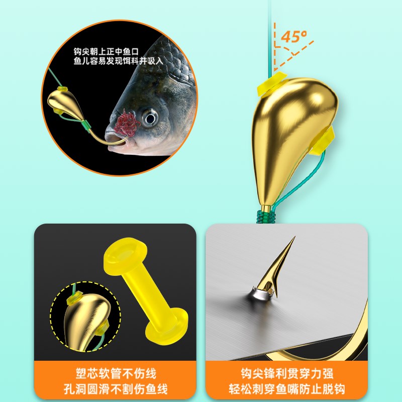 大颗粒七星漂线组高灵敏小金坨朝天钩大漂豆超醒目浑水专用成品