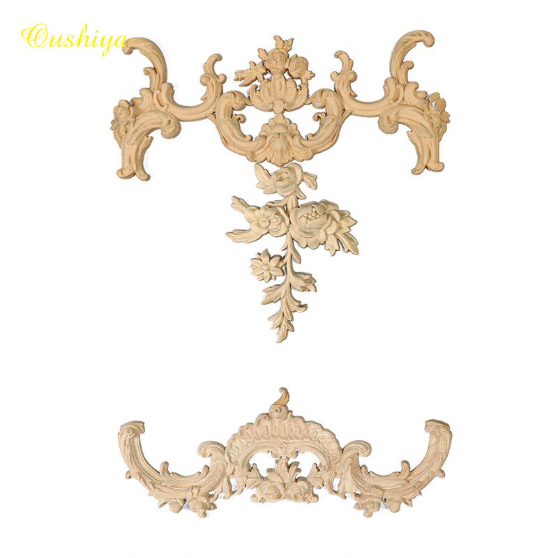 欧式实木贴花装饰定制护墙板雕花背景墙法式洛可可巴洛克整木雕花