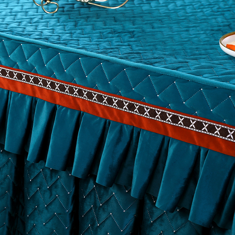 烤火桌罩长方形冬季加绒加厚茶几式取暖桌子罩新款电炉罩烤火罩